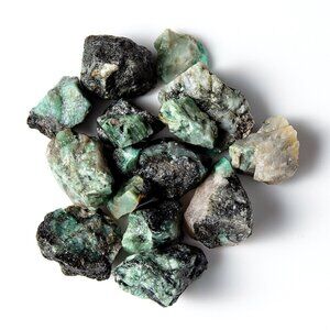 1 lb Rough Emerald Gemstone Crystals Natural Unsearched Mineral Lapidary Cabbing